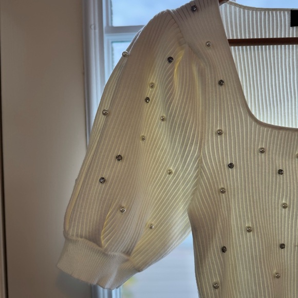 Truth the label square neck pearl sweater Size XL - Picture 5 of 12